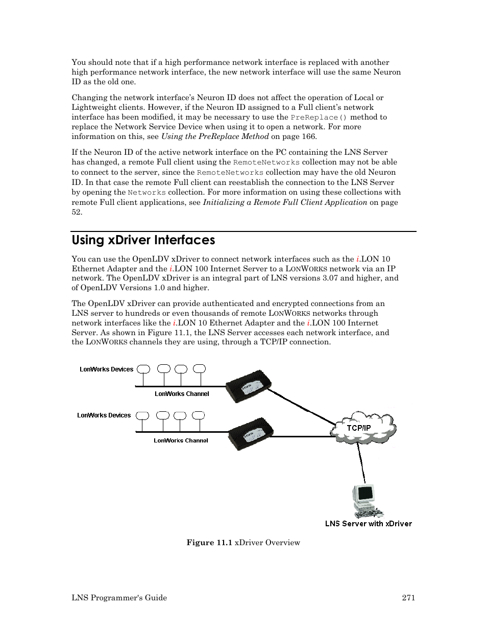 Using xdriver interfaces | Echelon LNS User Manual | Page 285 / 368