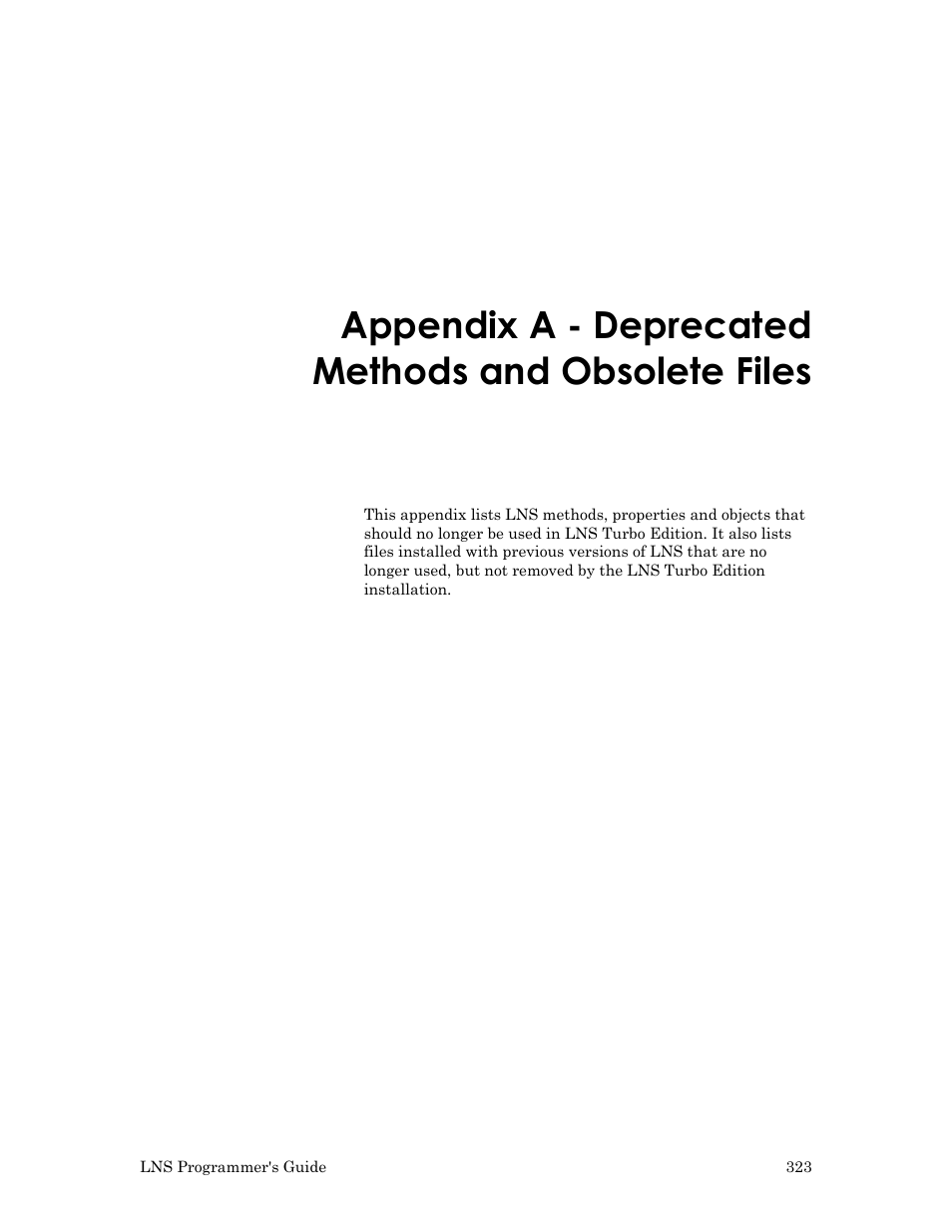Appendix a - deprecated methods and obsolete files | Echelon LNS User Manual | Page 337 / 368