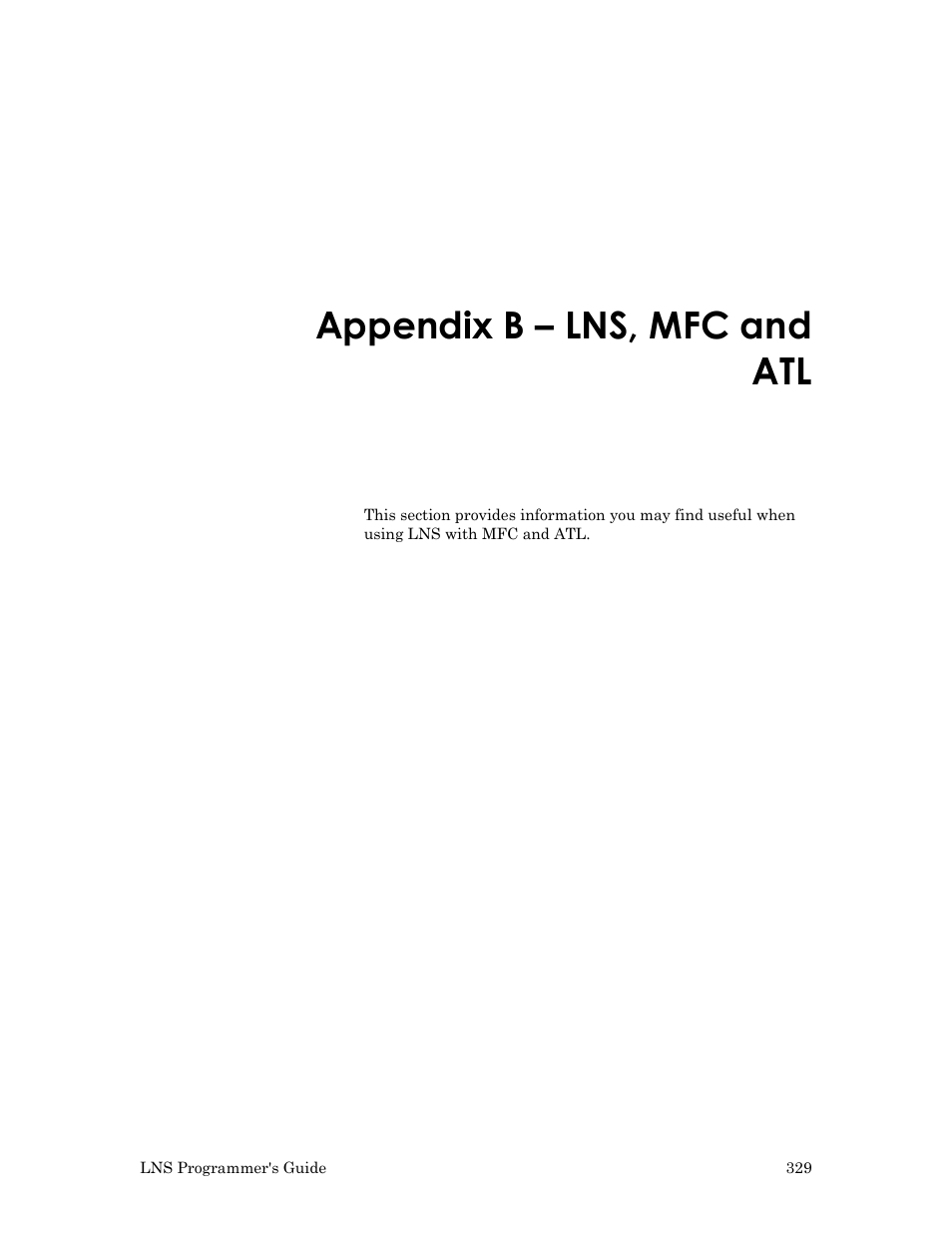Appendix b – lns, mfc and atl | Echelon LNS User Manual | Page 343 / 368