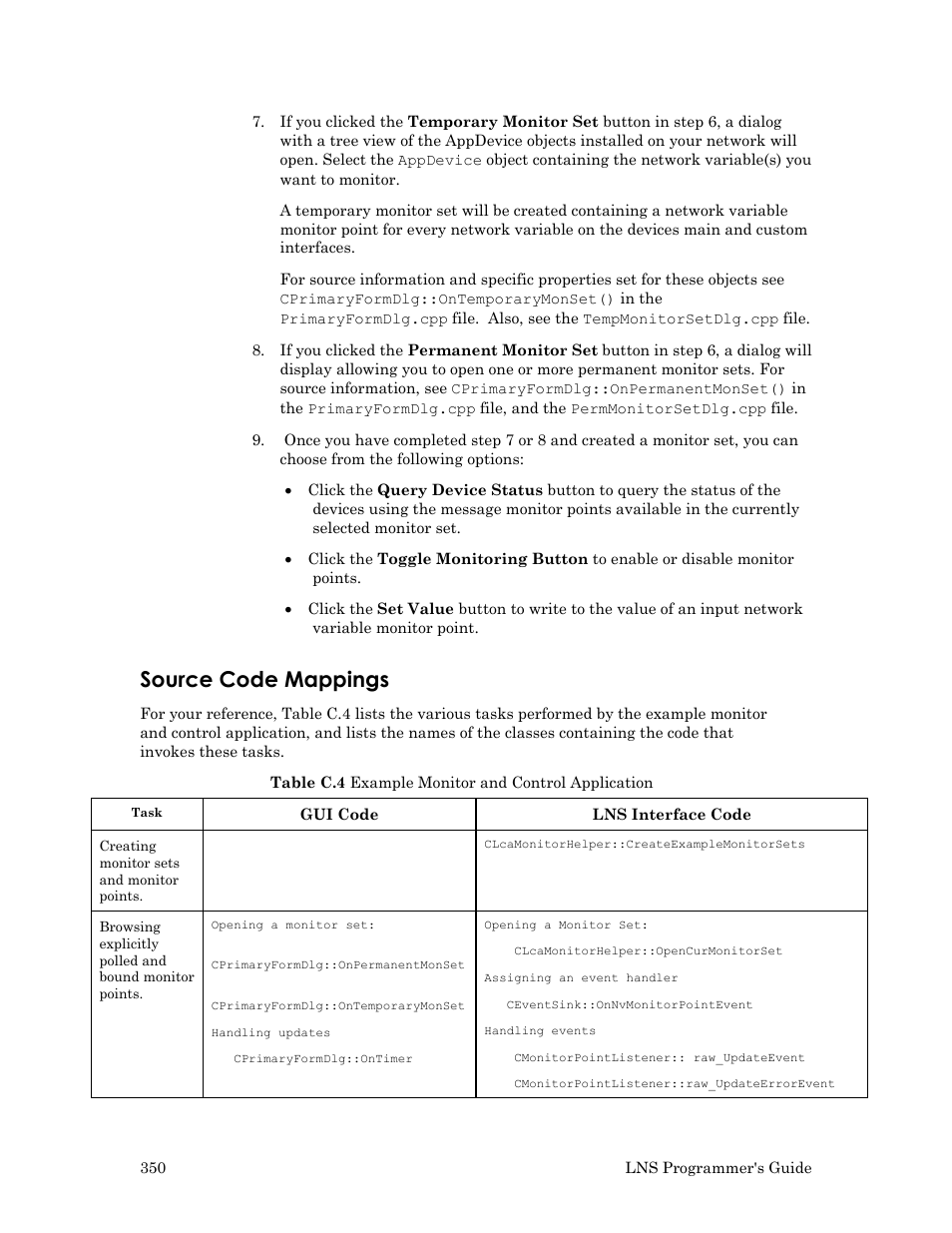 Source code mappings | Echelon LNS User Manual | Page 364 / 368