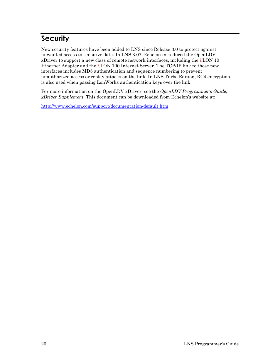 Security | Echelon LNS User Manual | Page 40 / 368