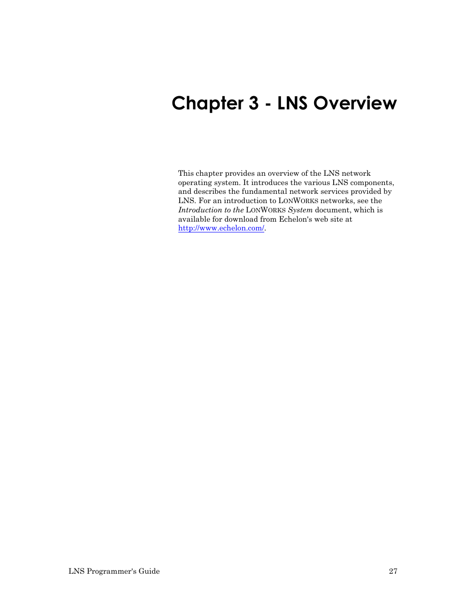 Chapter 3 - lns overview | Echelon LNS User Manual | Page 41 / 368