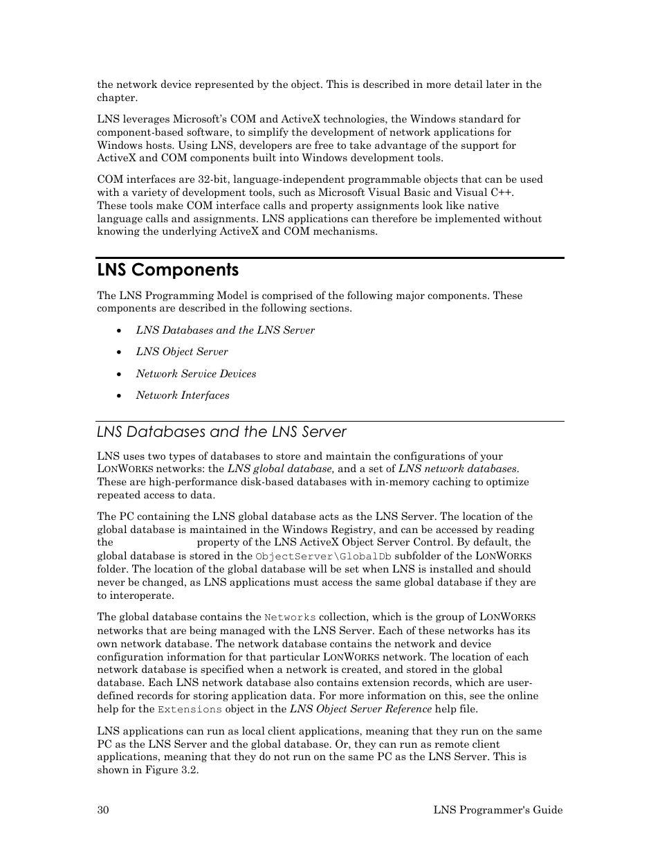 Lns components, Lns databases and the lns server | Echelon LNS User Manual | Page 44 / 368