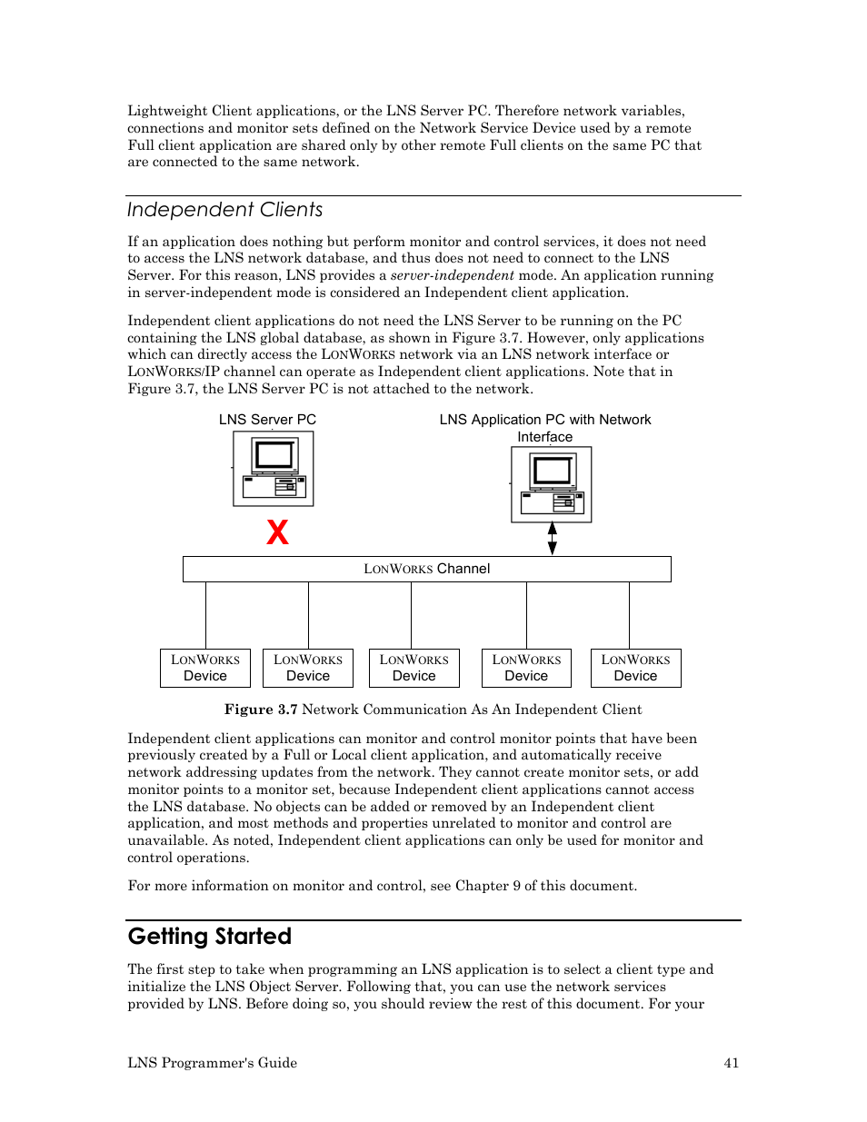 Independent clients, Getting started | Echelon LNS User Manual | Page 55 / 368