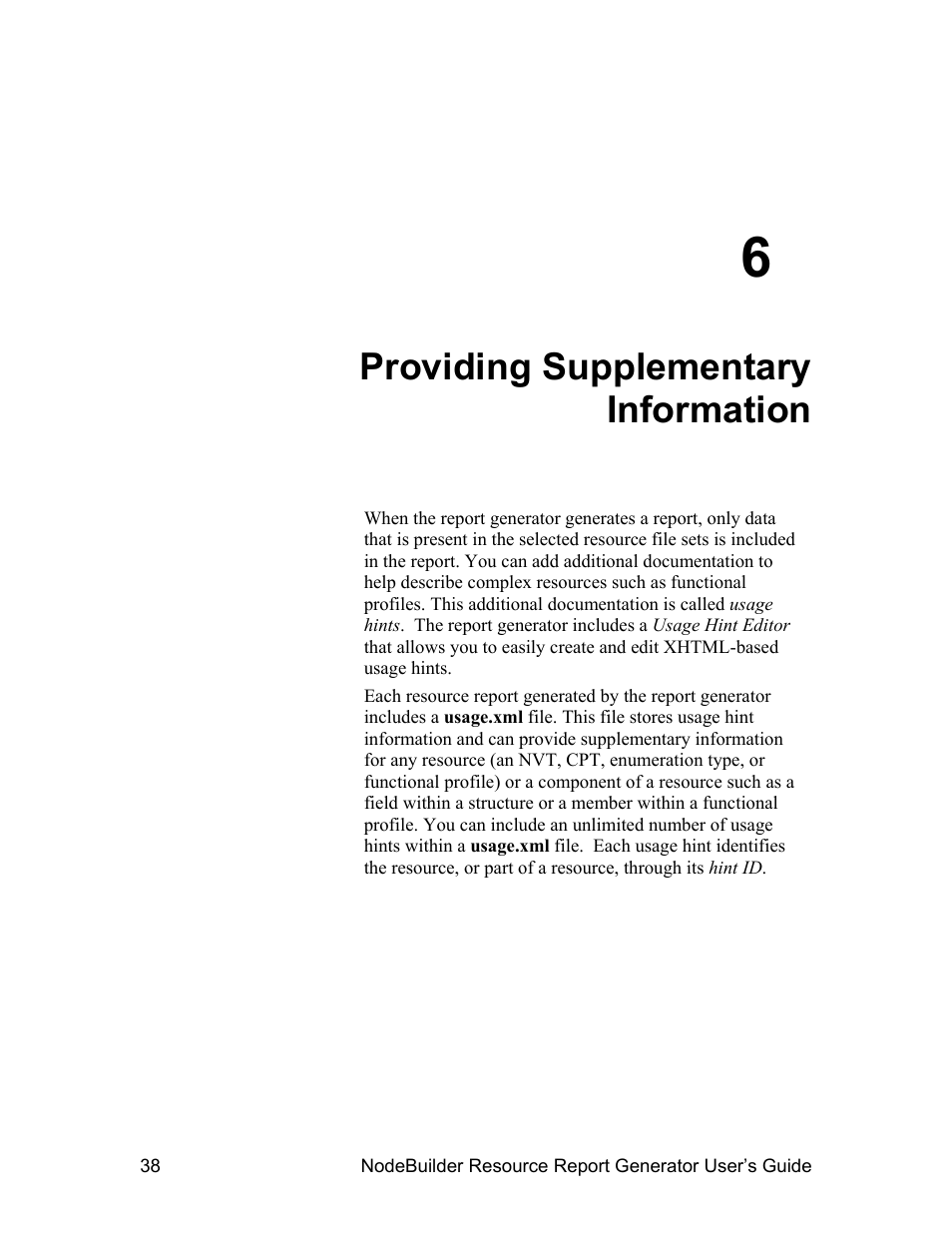 Providing supplementary information | Echelon NodeBuilder Resource Report Generator User Manual | Page 40 / 52