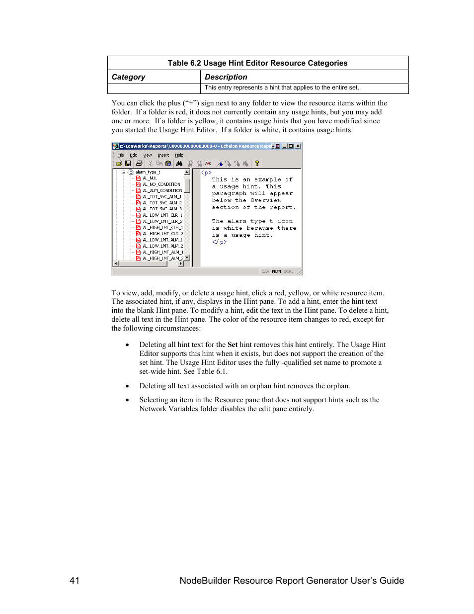 Echelon NodeBuilder Resource Report Generator User Manual | Page 43 / 52