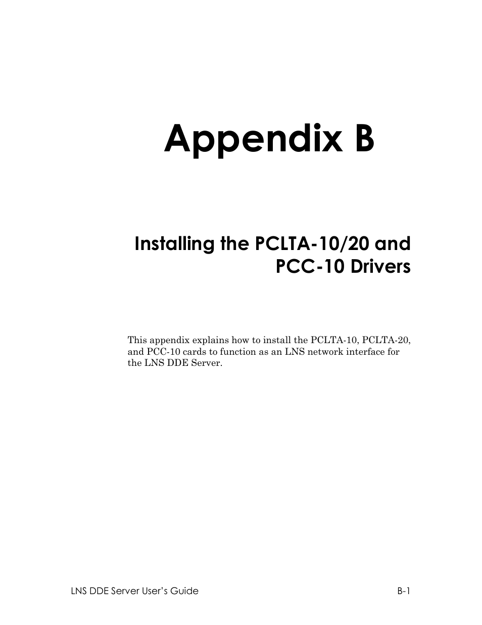 Appendix b | Echelon LNS DDE Server User Manual | Page 119 / 160