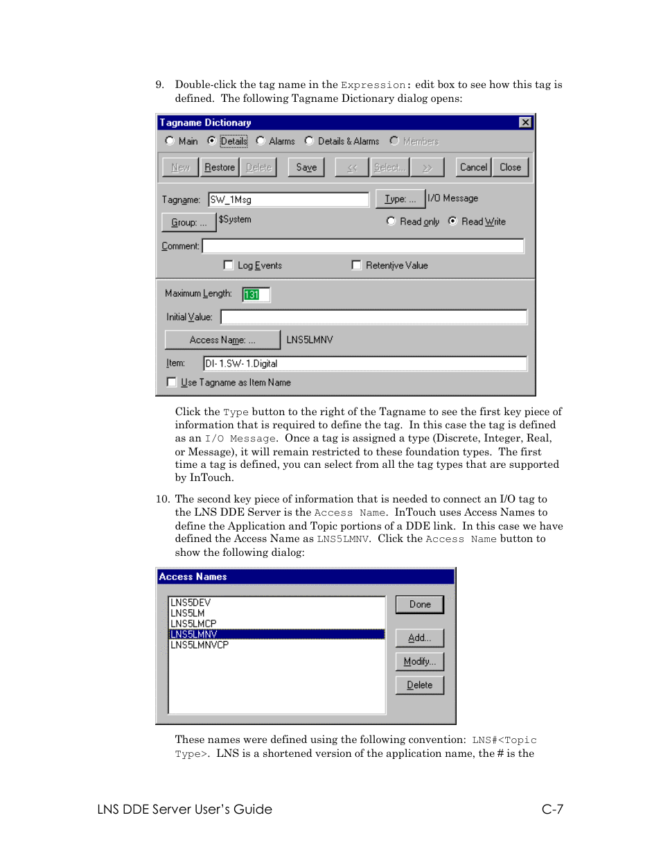 Echelon LNS DDE Server User Manual | Page 133 / 160