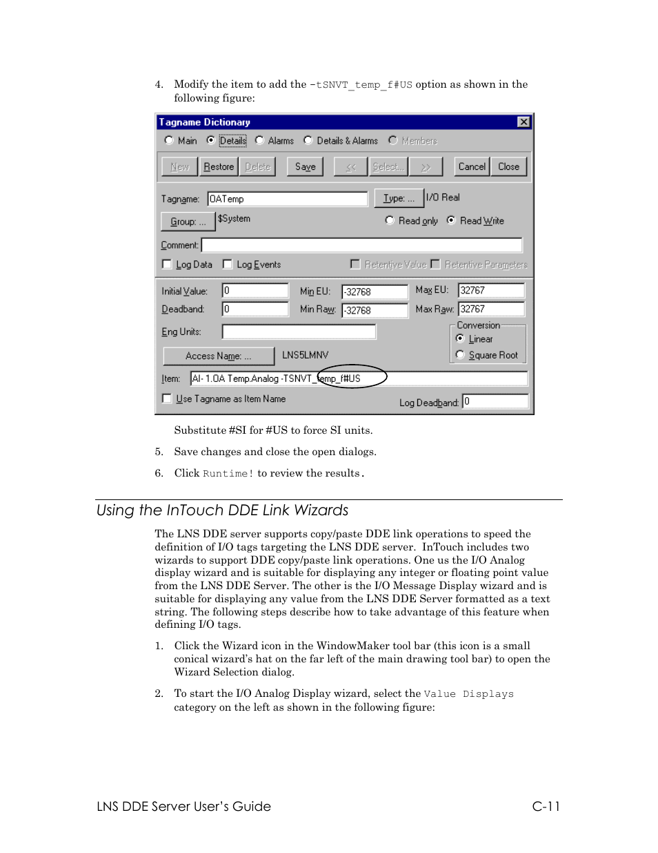 Using the intouch dde link wizards | Echelon LNS DDE Server User Manual | Page 137 / 160