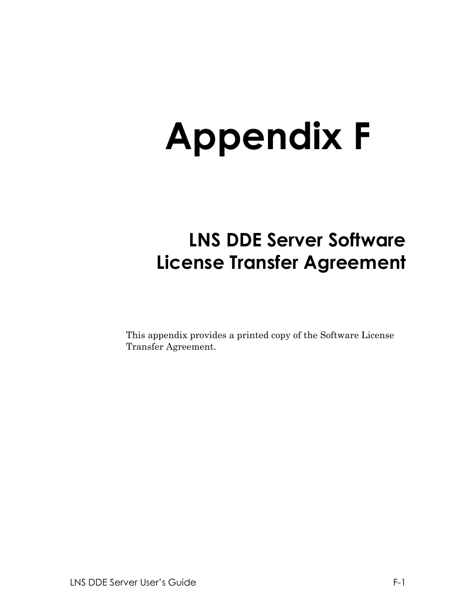 Appendix f, Lns dde server software license transfer agreement | Echelon LNS DDE Server User Manual | Page 153 / 160