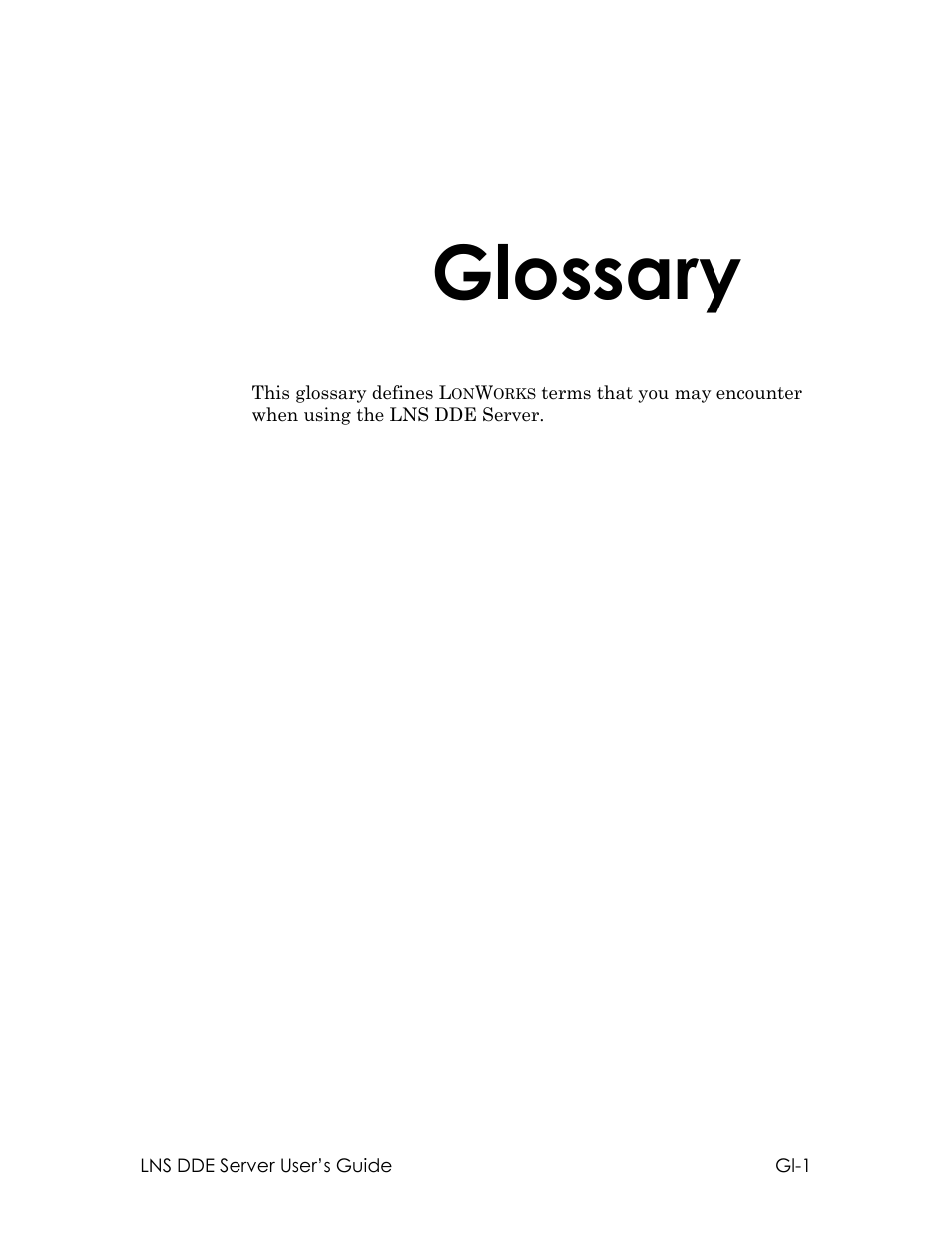 Glossary | Echelon LNS DDE Server User Manual | Page 155 / 160