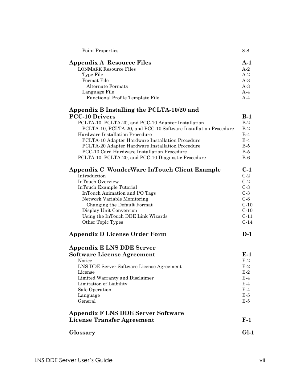 Echelon LNS DDE Server User Manual | Page 7 / 160