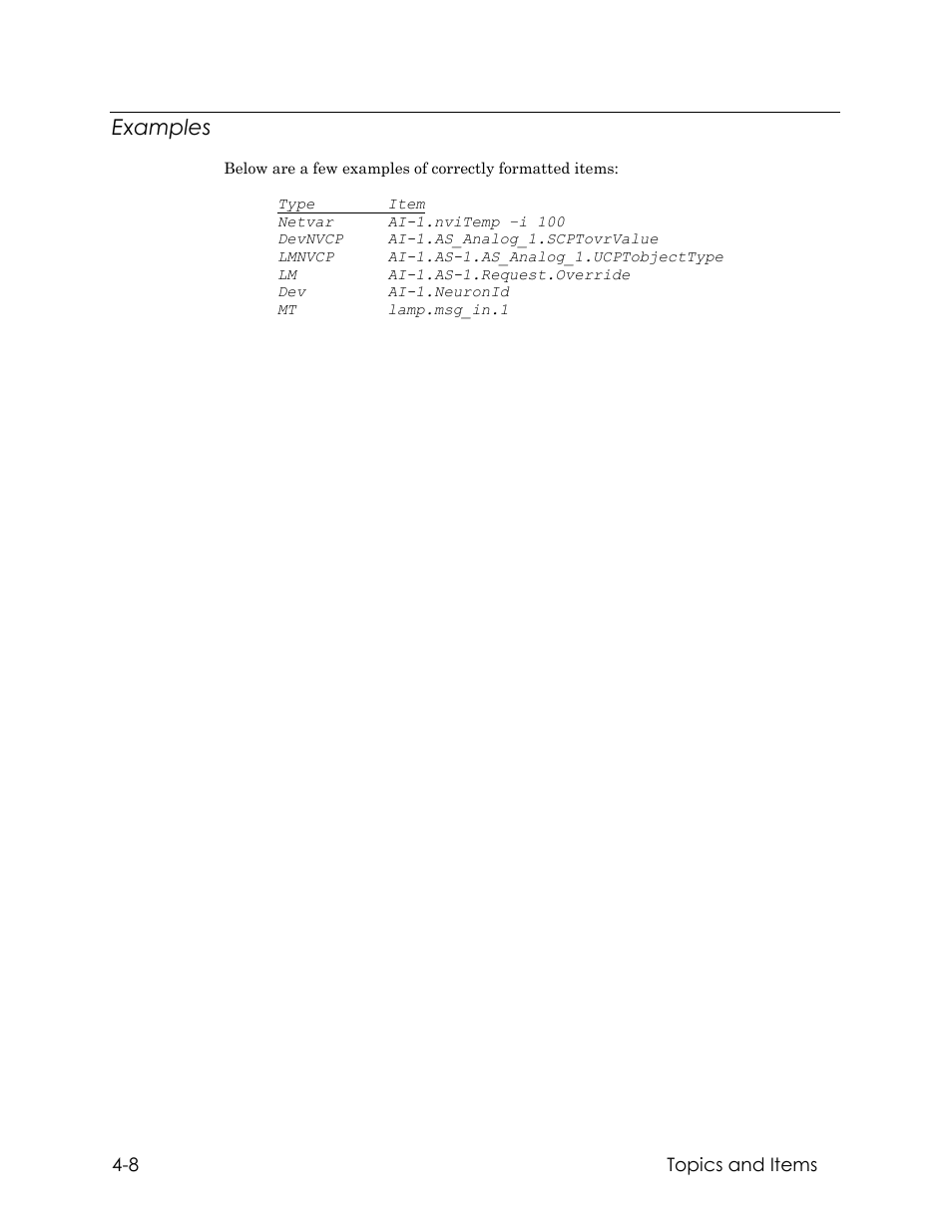 Examples | Echelon LNS DDE Server User Manual | Page 70 / 160