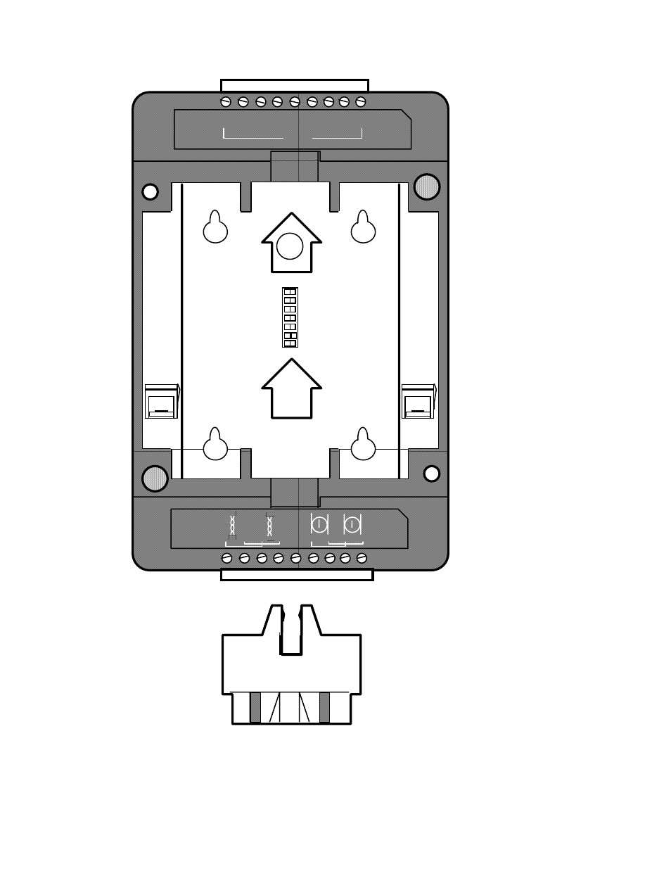 Front view, 4 description of the dm-21 base plates | Echelon DM-21 Device Manager User Manual | Page 18 / 106