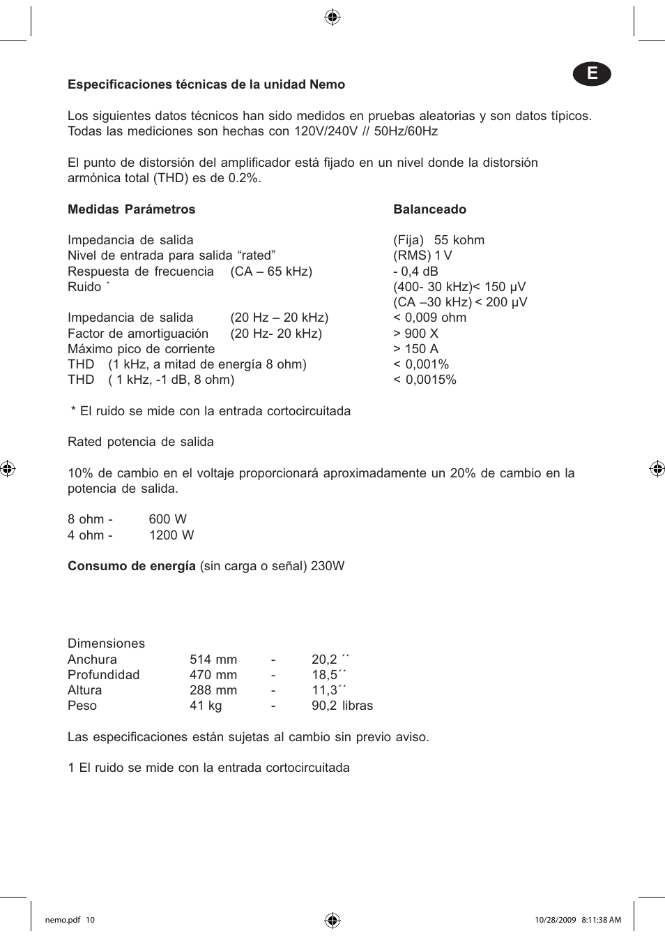 Electrocompaniet NEMO User Manual | Page 11 / 20