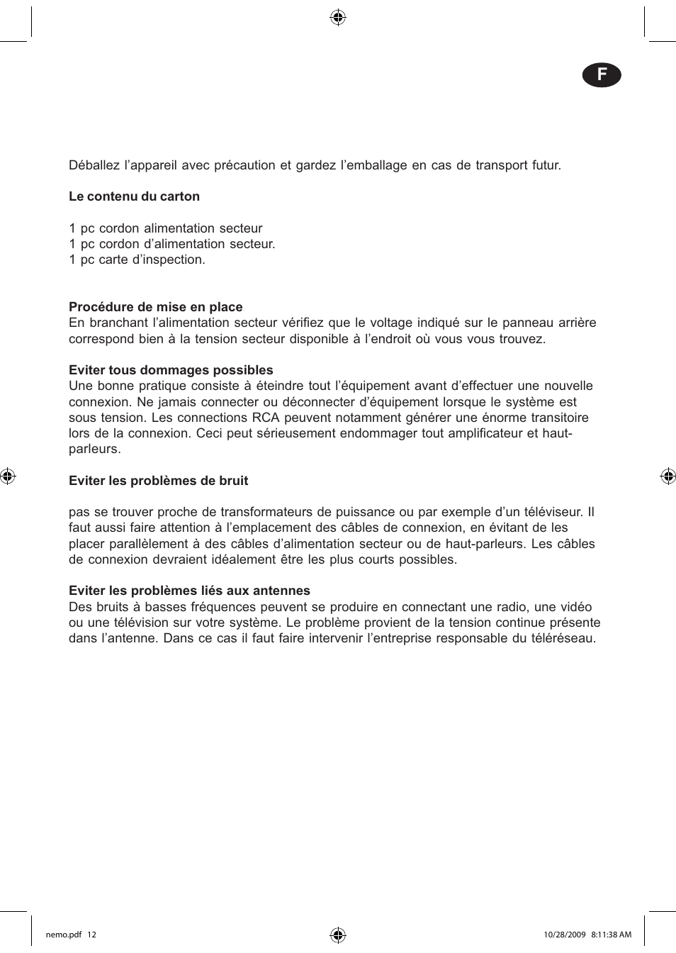 Electrocompaniet NEMO User Manual | Page 13 / 20