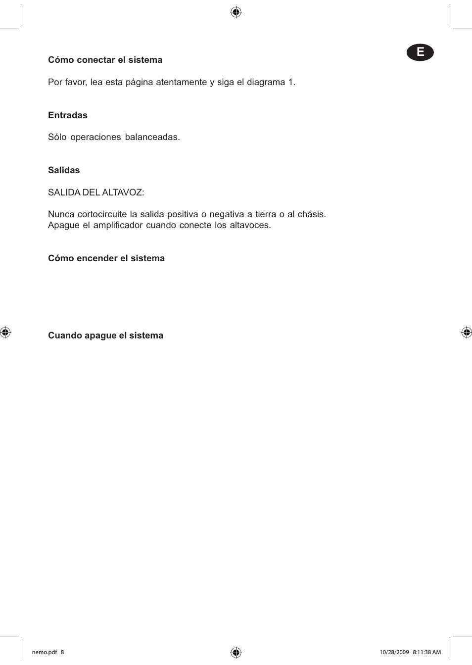 Electrocompaniet NEMO User Manual | Page 9 / 20