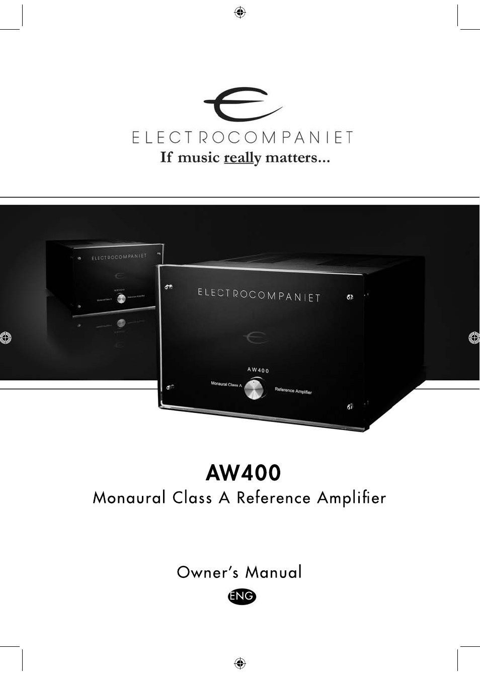 Electrocompaniet AW400 User Manual | 12 pages