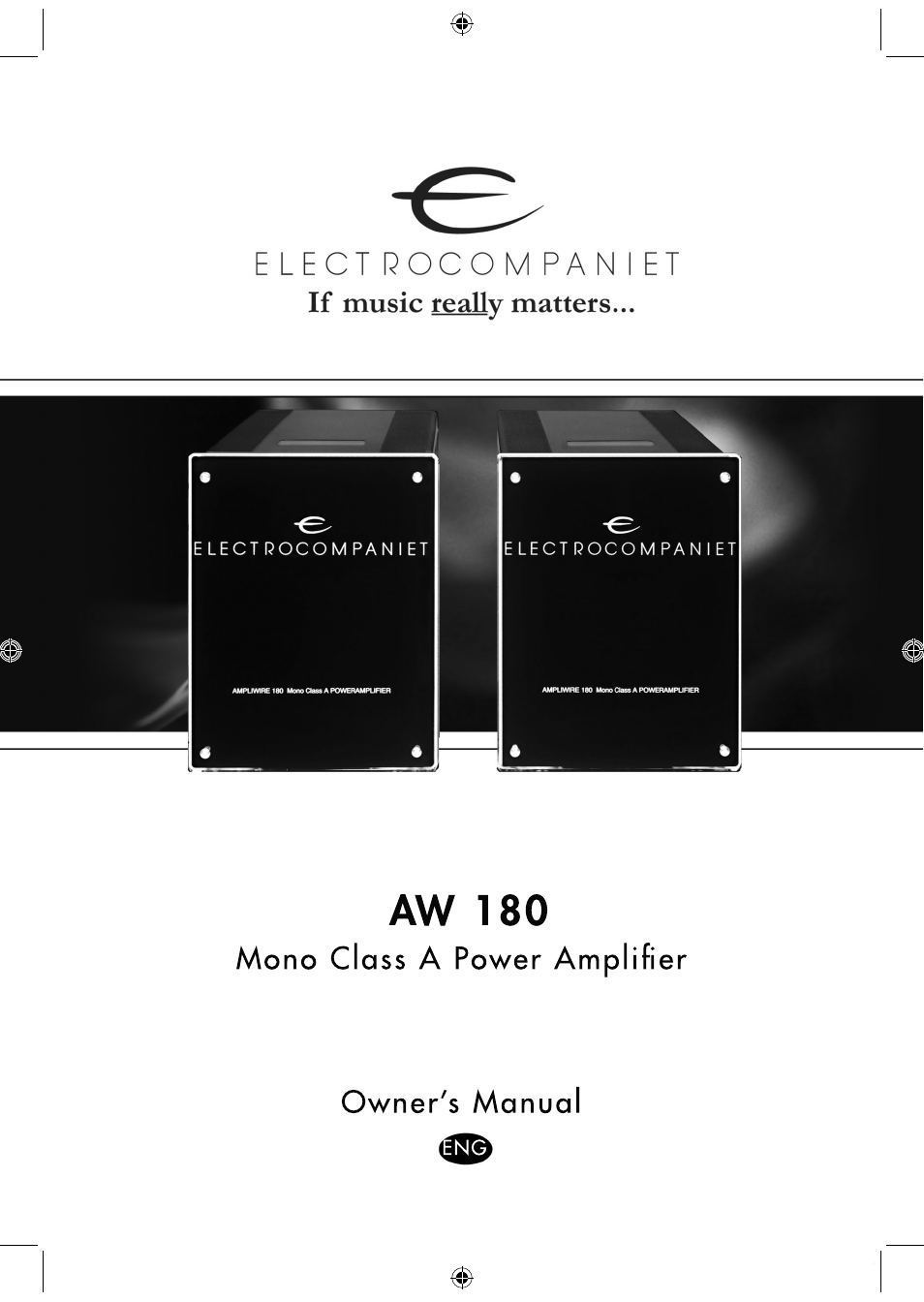 Electrocompaniet AW180 User Manual | 8 pages