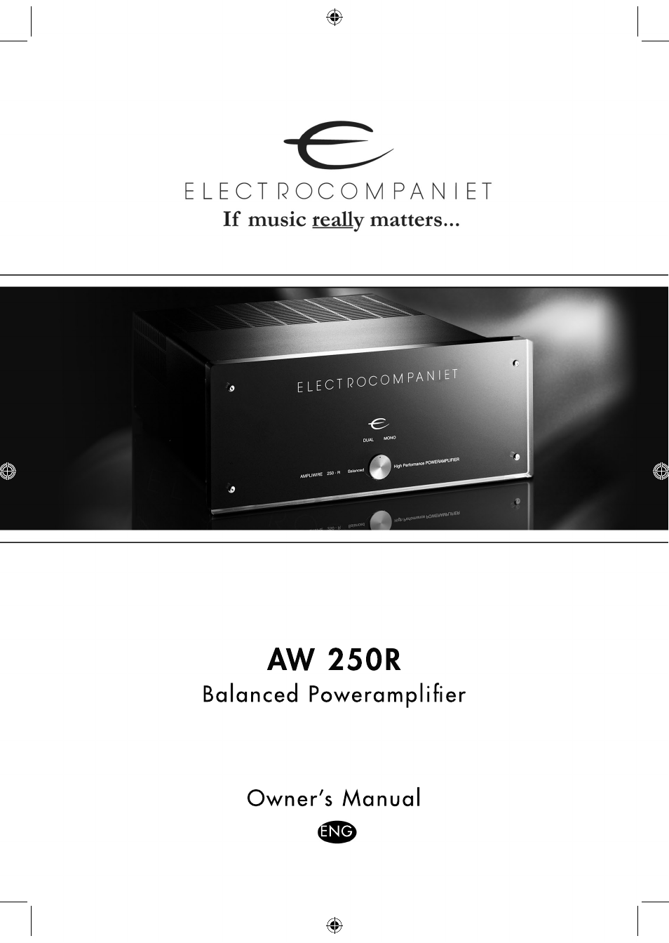 Electrocompaniet AW250R User Manual | 8 pages