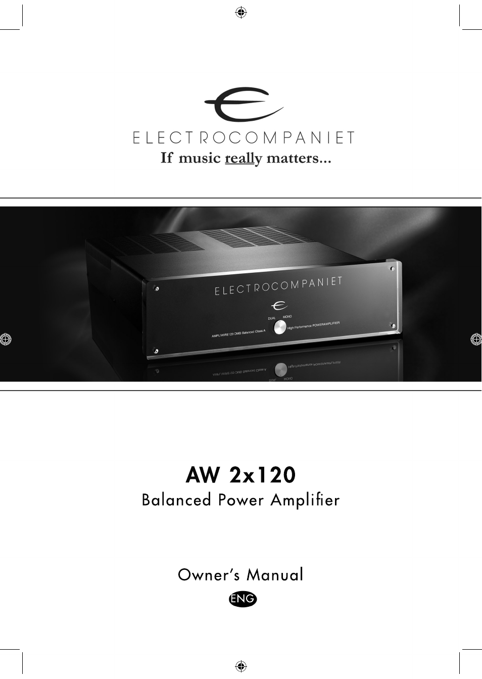 Electrocompaniet AW2x120-M User Manual | 8 pages