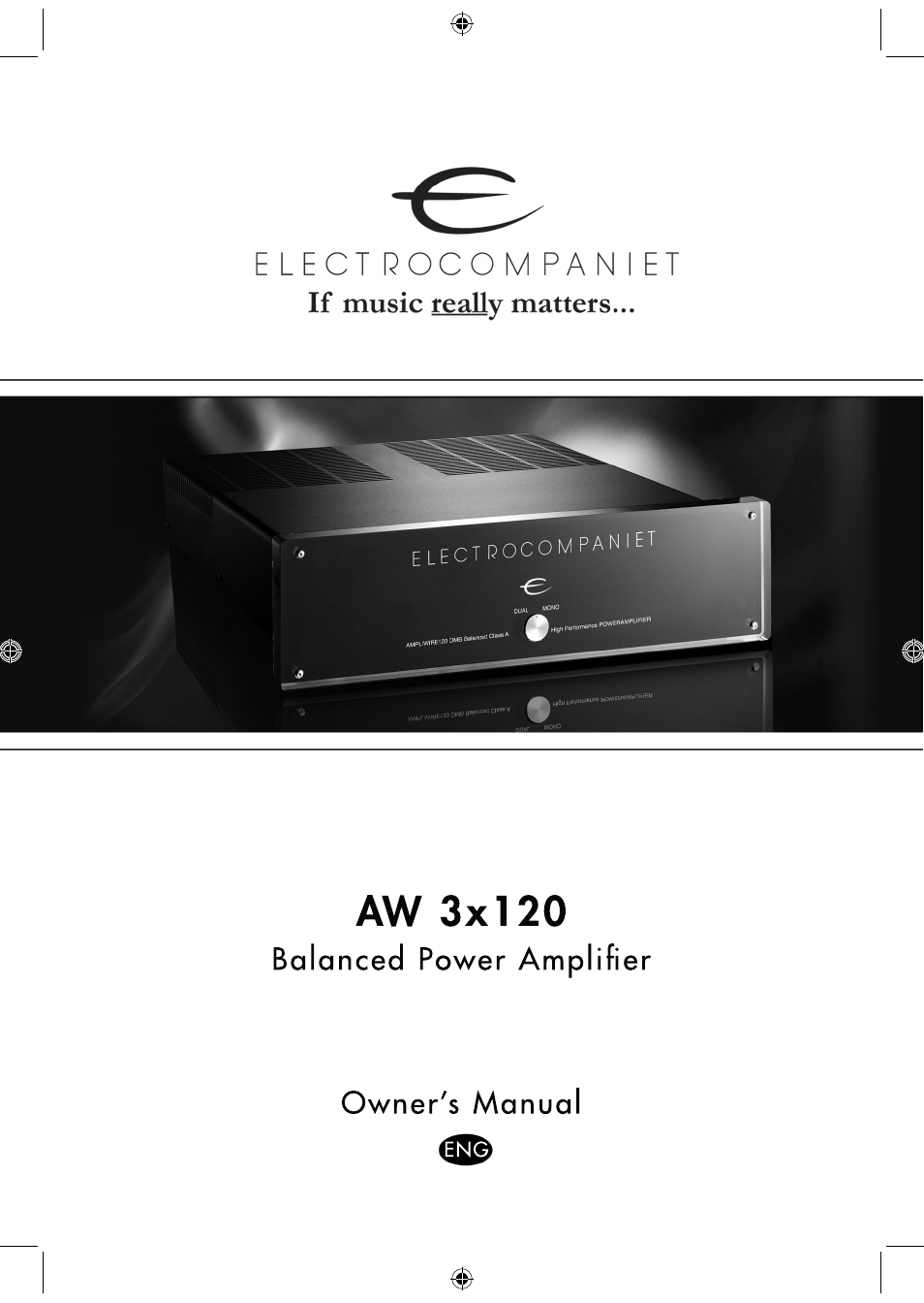 Electrocompaniet AW3x120-M User Manual | 8 pages