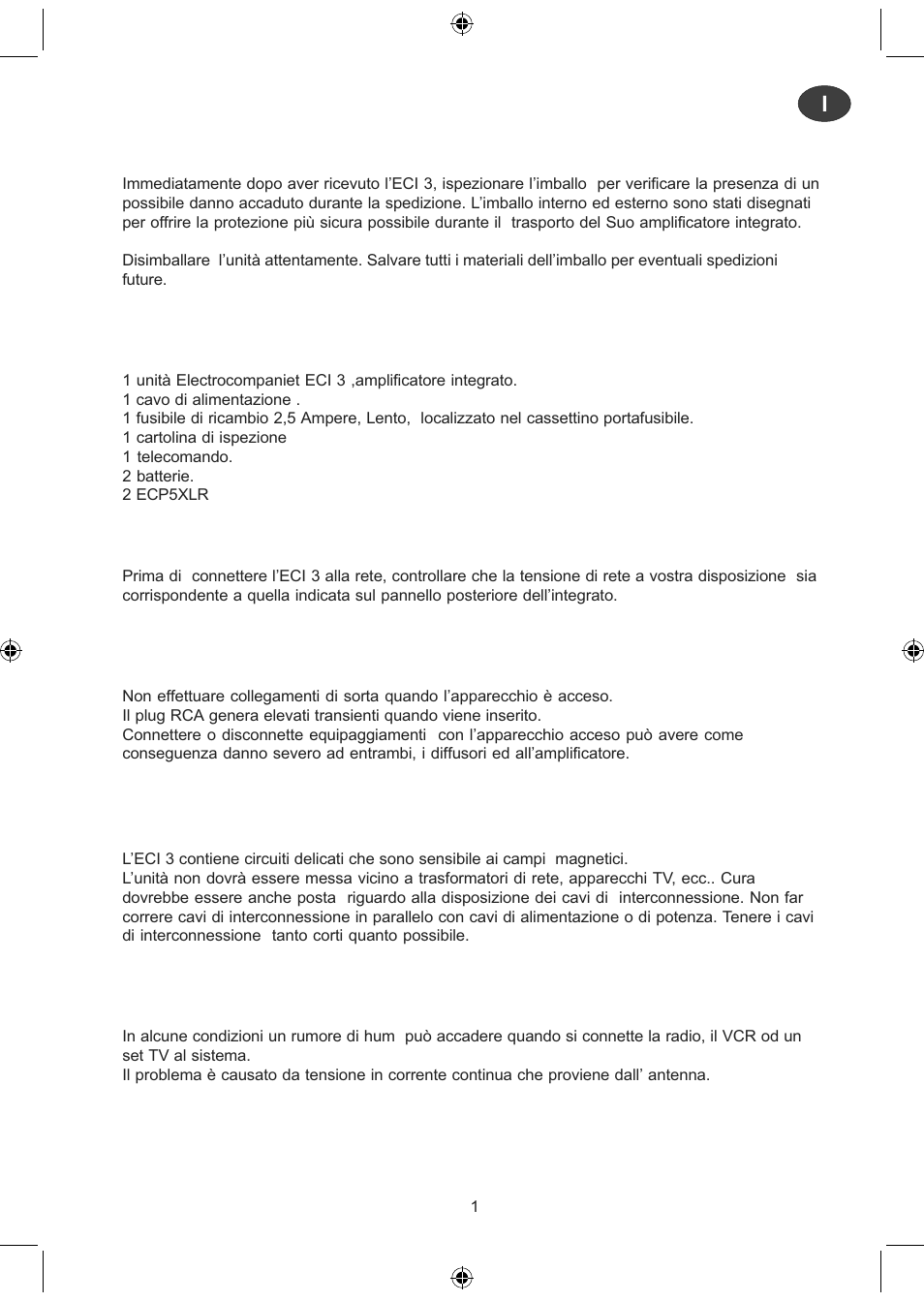 Electrocompaniet ECI 3 User Manual | Page 14 / 40