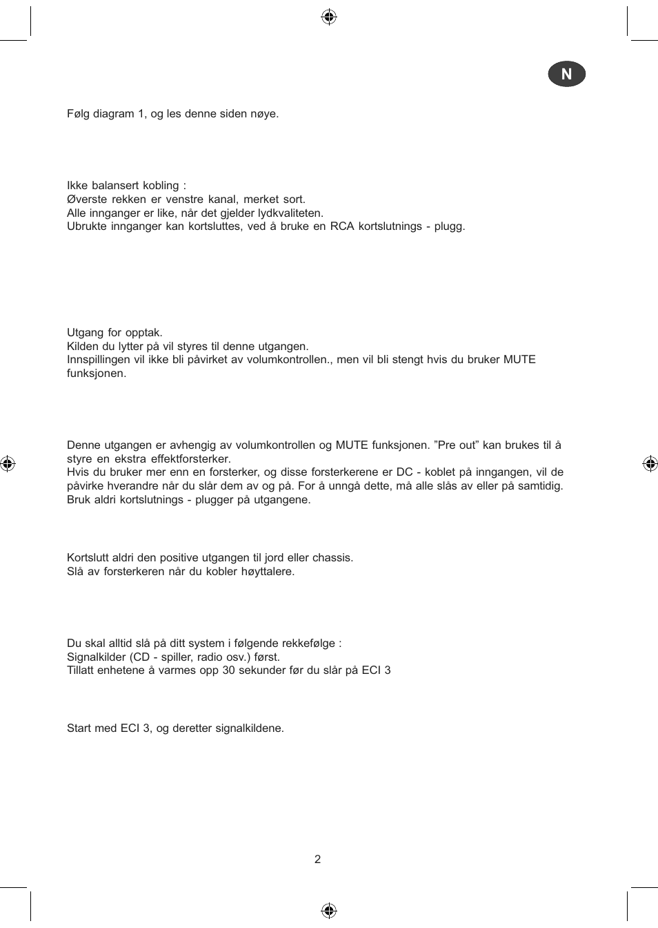 Electrocompaniet ECI 3 User Manual | Page 33 / 40