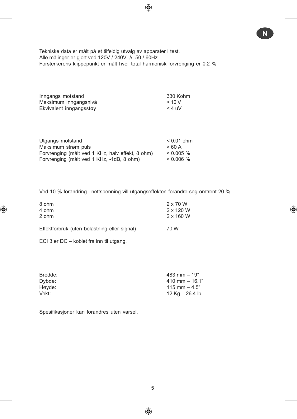 Electrocompaniet ECI 3 User Manual | Page 36 / 40