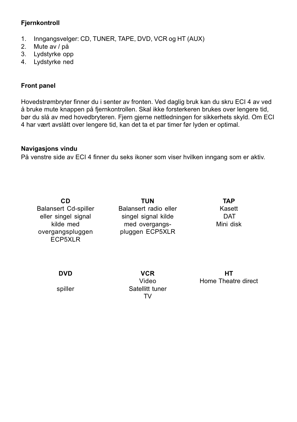 Electrocompaniet ECI4 User Manual | Page 10 / 15