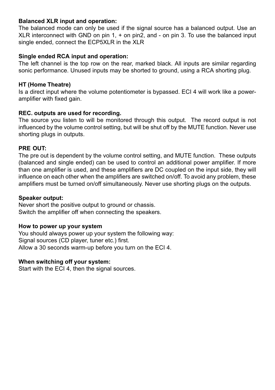 Electrocompaniet ECI4 User Manual | Page 3 / 15