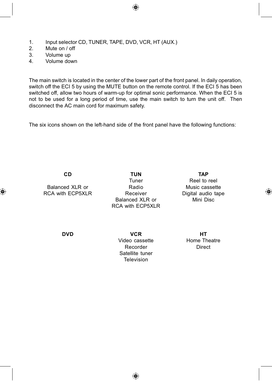 Electrocompaniet ECI 5 User Manual | Page 4 / 16