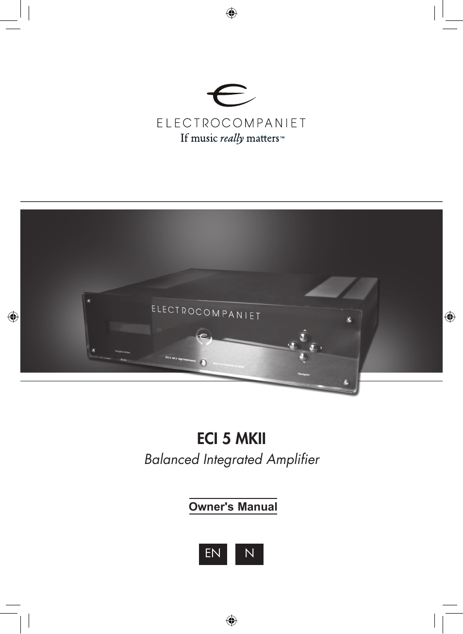 Electrocompaniet ECI 5 MKII User Manual | 16 pages