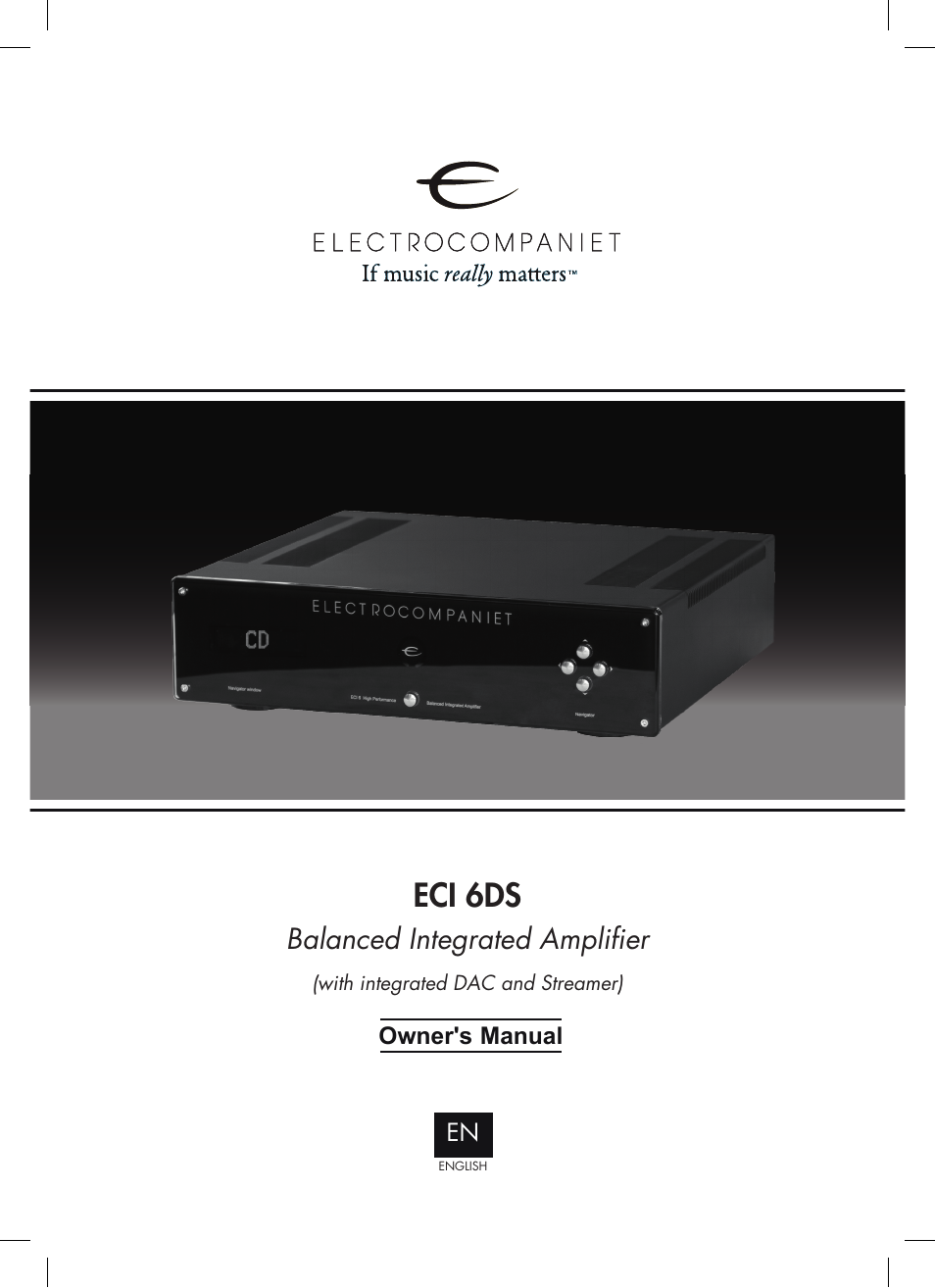Electrocompaniet ECI 6DS User Manual | 24 pages