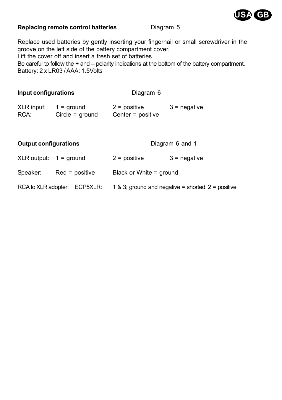 Gb usa 5 | Electrocompaniet EC4.7 (issue 3) User Manual | Page 5 / 9