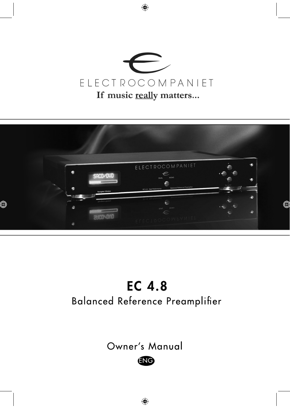 Electrocompaniet EC4.8 User Manual | 8 pages