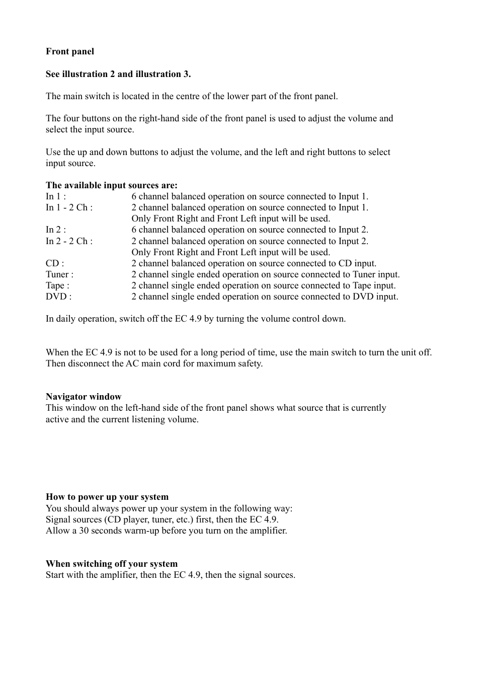 Electrocompaniet EC4.9 (6 channel) User Manual | Page 4 / 8
