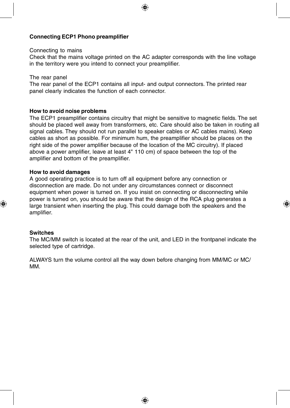Electrocompaniet ECP1 User Manual | Page 4 / 8