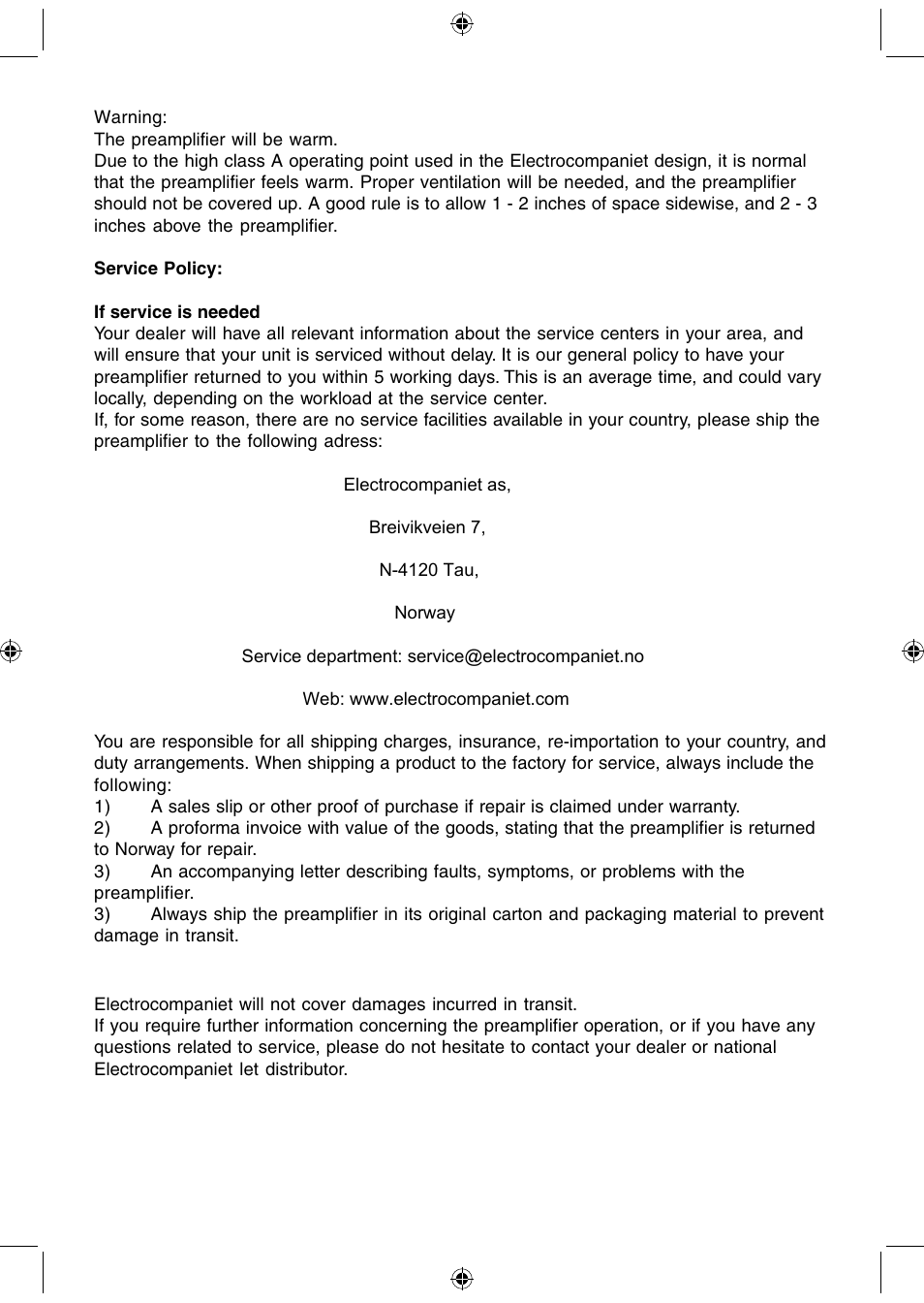 Electrocompaniet ECP1 User Manual | Page 5 / 8