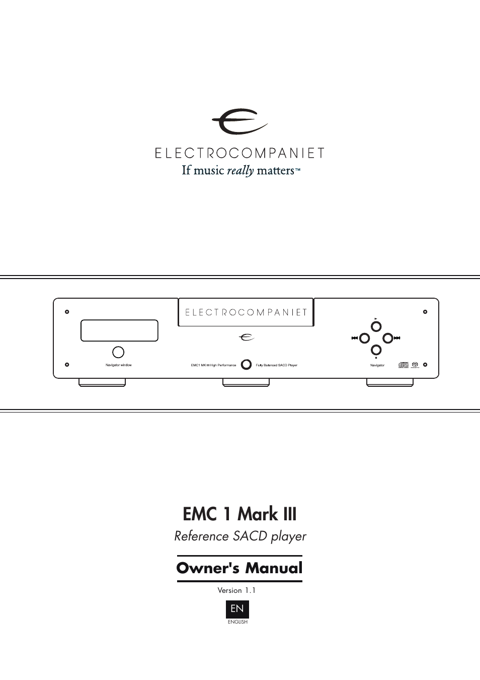 Electrocompaniet EMC 1 MK III User Manual | 16 pages