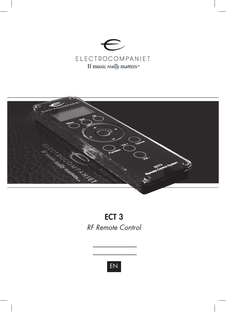 Electrocompaniet ECT 3 User Manual | 28 pages