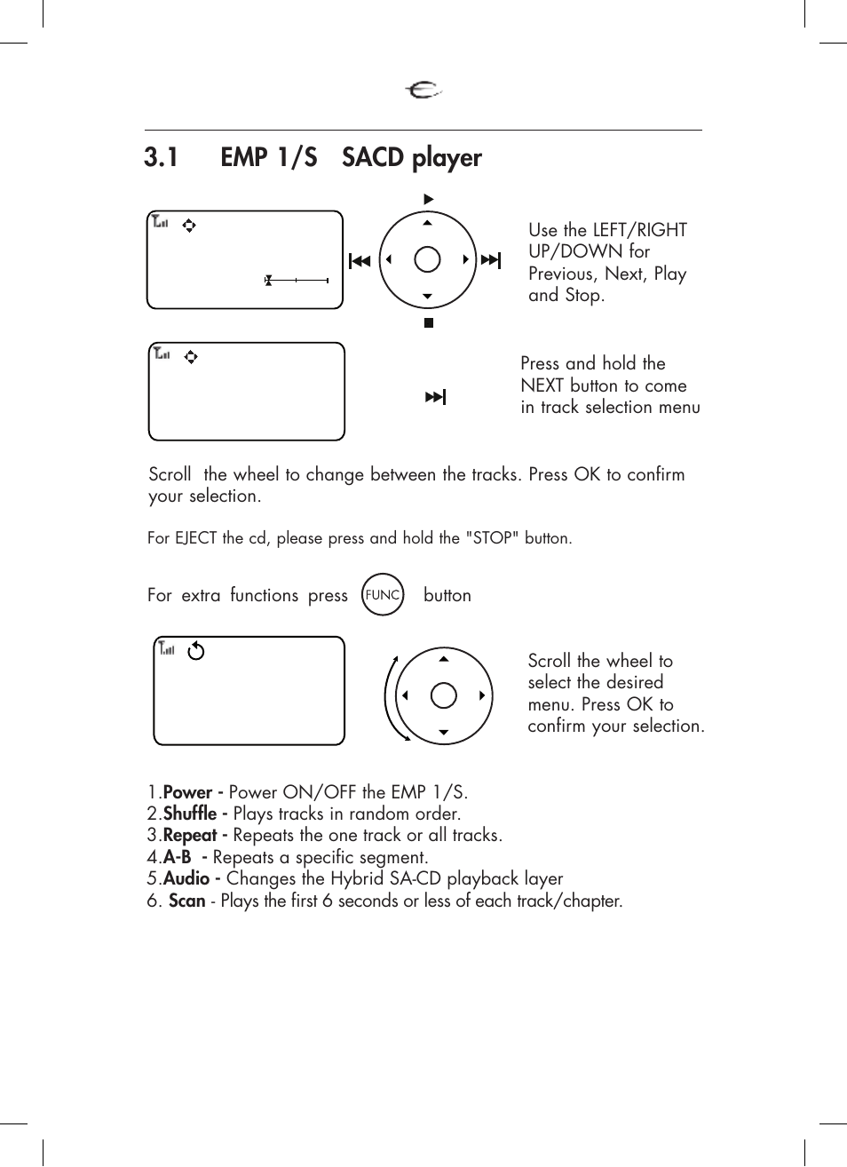 1 emp 1/s sacd player, Cd players | Electrocompaniet ECT 3 User Manual | Page 17 / 28