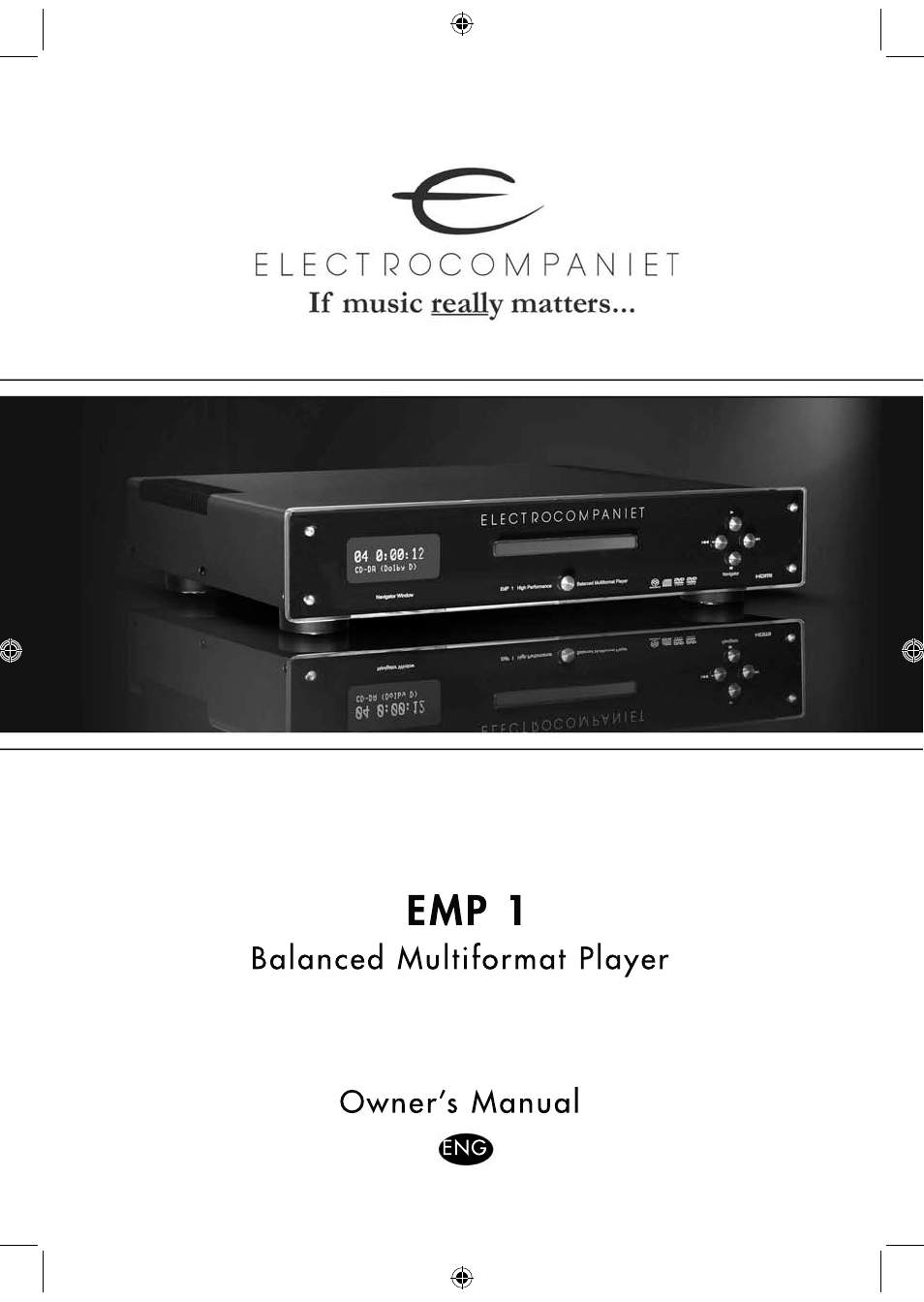 Electrocompaniet EMP 1 User Manual | 36 pages