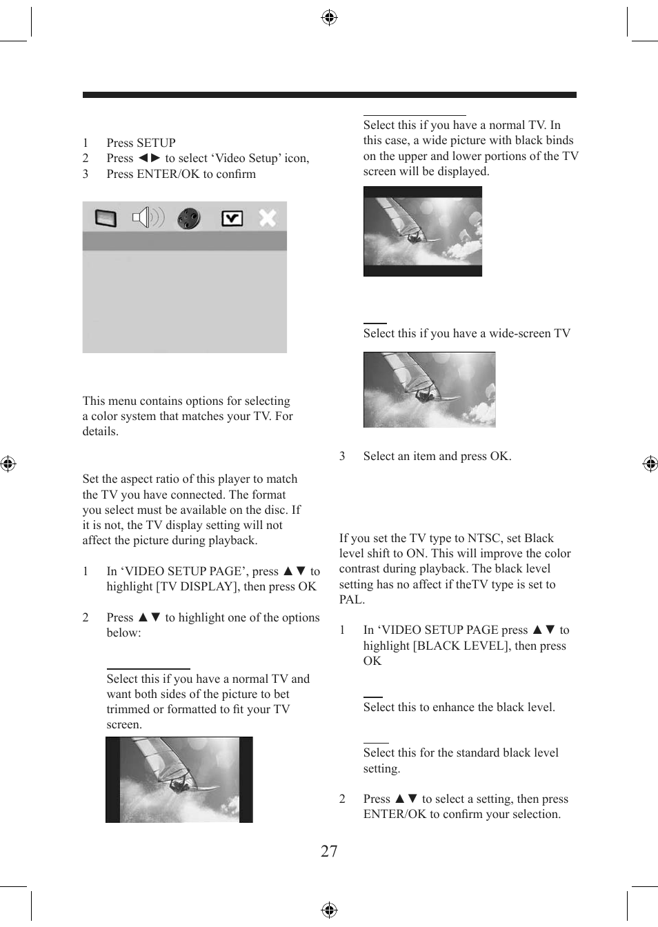 Setup menu | Electrocompaniet EMP 1 User Manual | Page 27 / 36