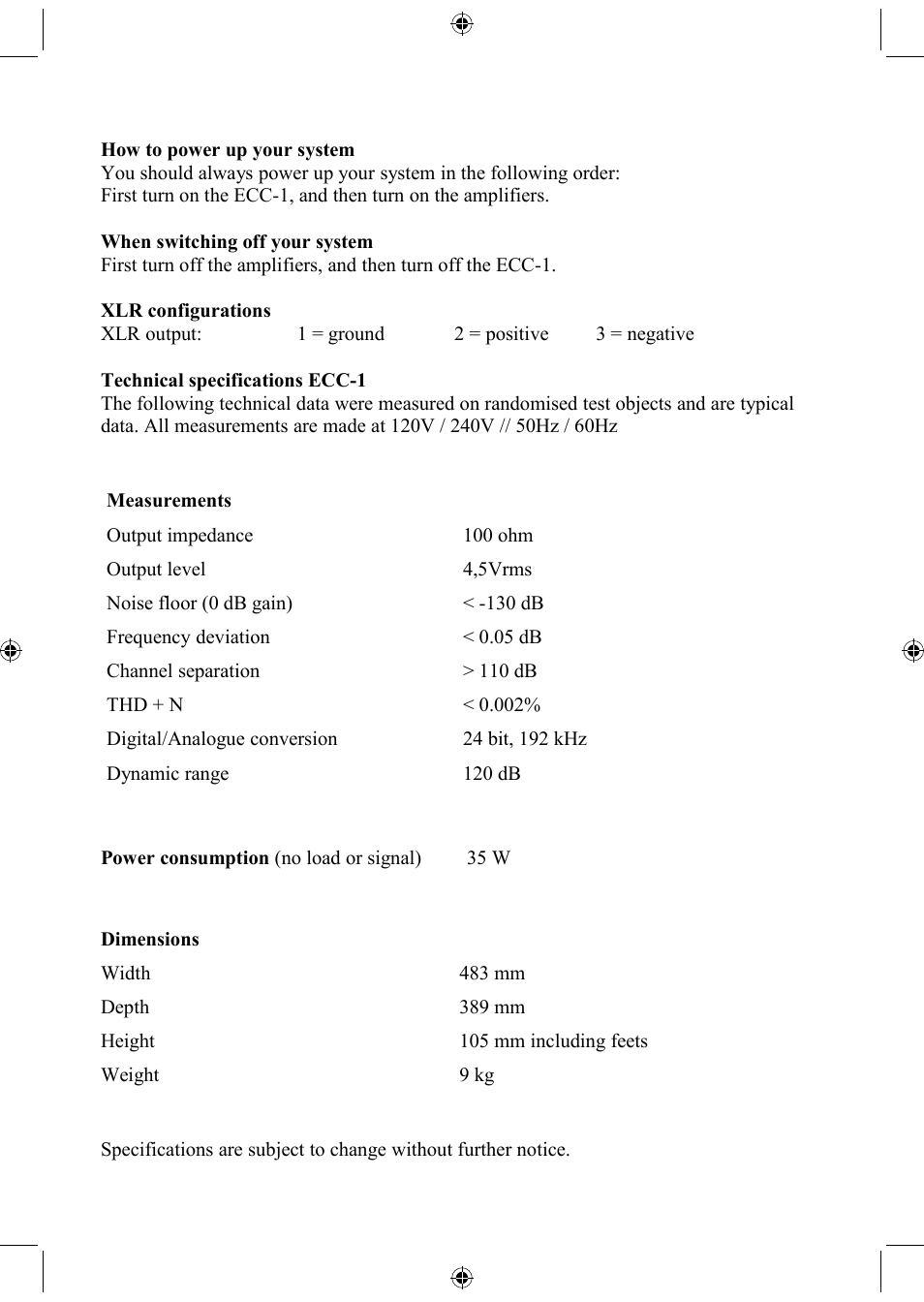 Electrocompaniet ECC 1 User Manual | Page 5 / 8