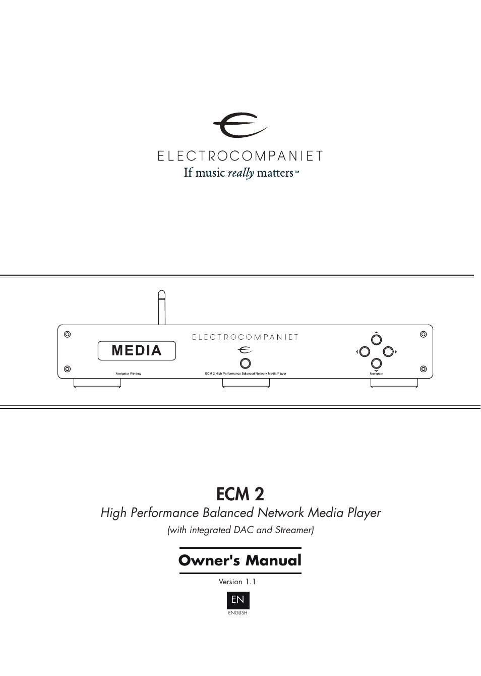 Electrocompaniet ECM 2 User Manual | 36 pages