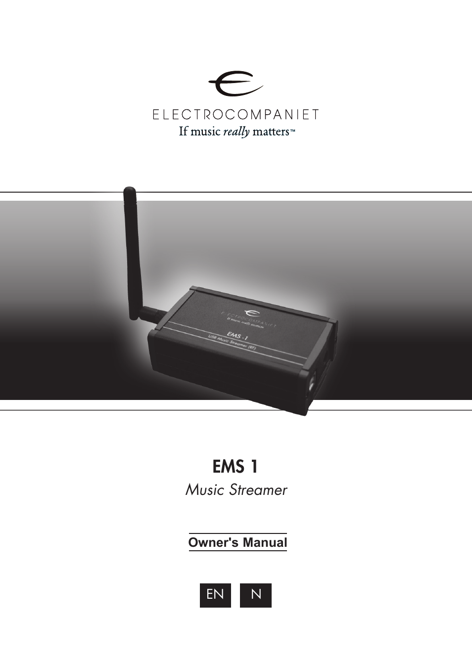 Electrocompaniet EMS 1 User Manual | 8 pages