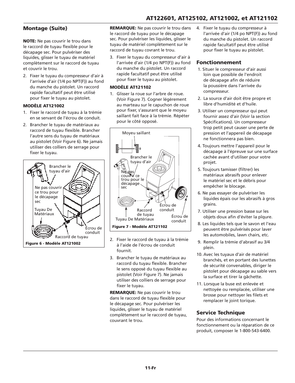 Campbell Hausfeld AT122601 User Manual | Page 11 / 24