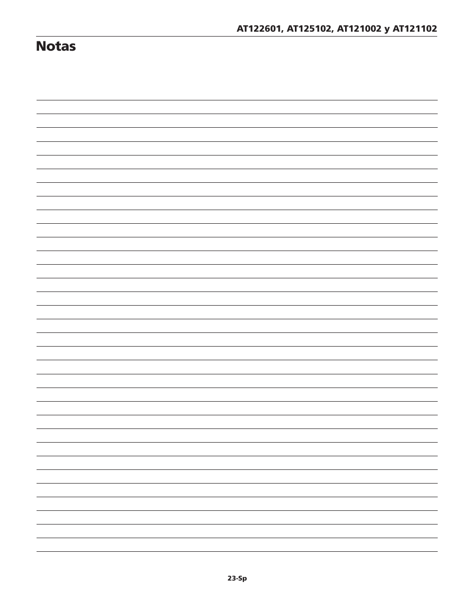 Notas | Campbell Hausfeld AT122601 User Manual | Page 23 / 24