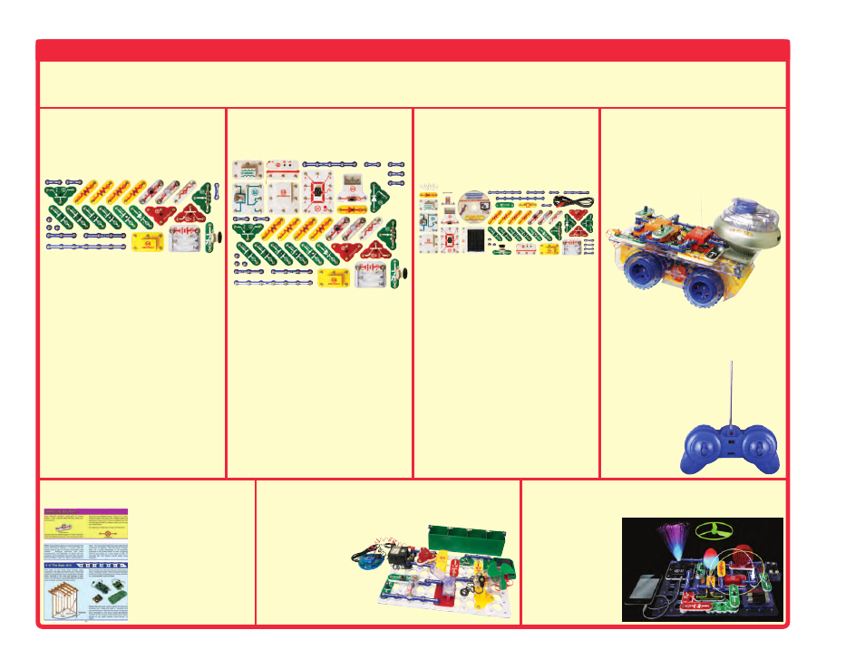 Other snap circuits, Projects, Upgrade kit | Deluxe snap rover, Model uc-30, Model uc-40, Model uc-60, Model scrov-50, Snap circuits, Green | Elenco Projects 1-101 User Manual | Page 46 / 48